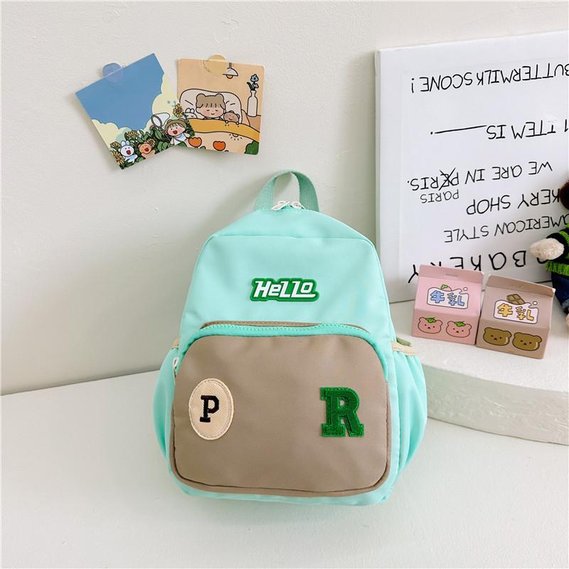 New Trendy Kids Nylon Backpack Colorful Letters Cute Casual School Bag