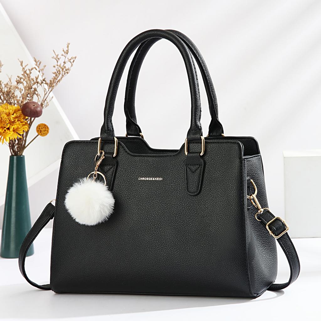 New Trendy Simple Light Luxury Women Handbag Elegant Atmospheric Design Portable Single Shoulder Crossbody Daily Matching Bag