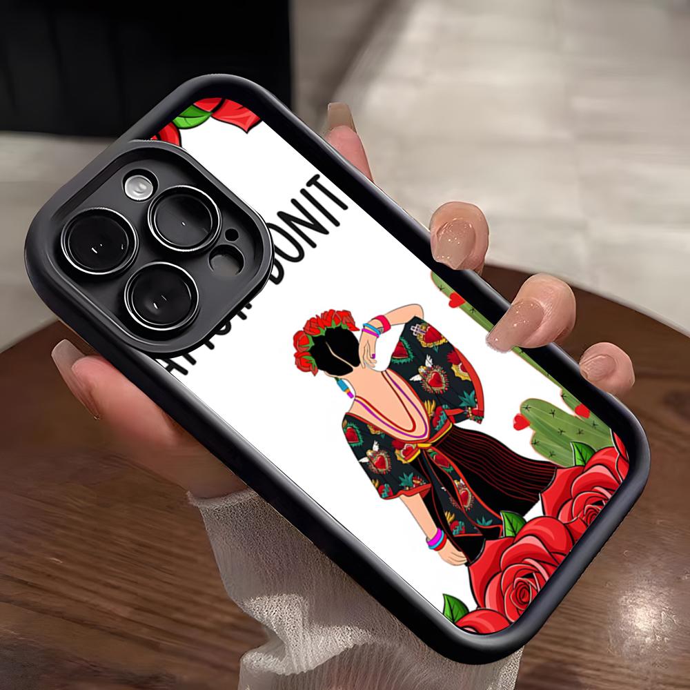 A-Art Frida Kahlo Phone Case For IPhone 17 Pro Max 15 Pro 16 14 Plus 12 13 Mini 11 Pro Shockproof Soft Cover