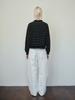 Reply Stripe Collar Knit Top_Black