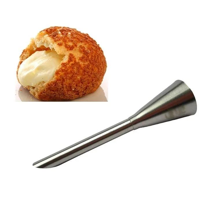 1Pc Handmade DIY Long Puffs Syringes Pastry Nozzle Tip Set Stainless Steel Cream Puff Icing Piping Nozzle Kitchen Tools