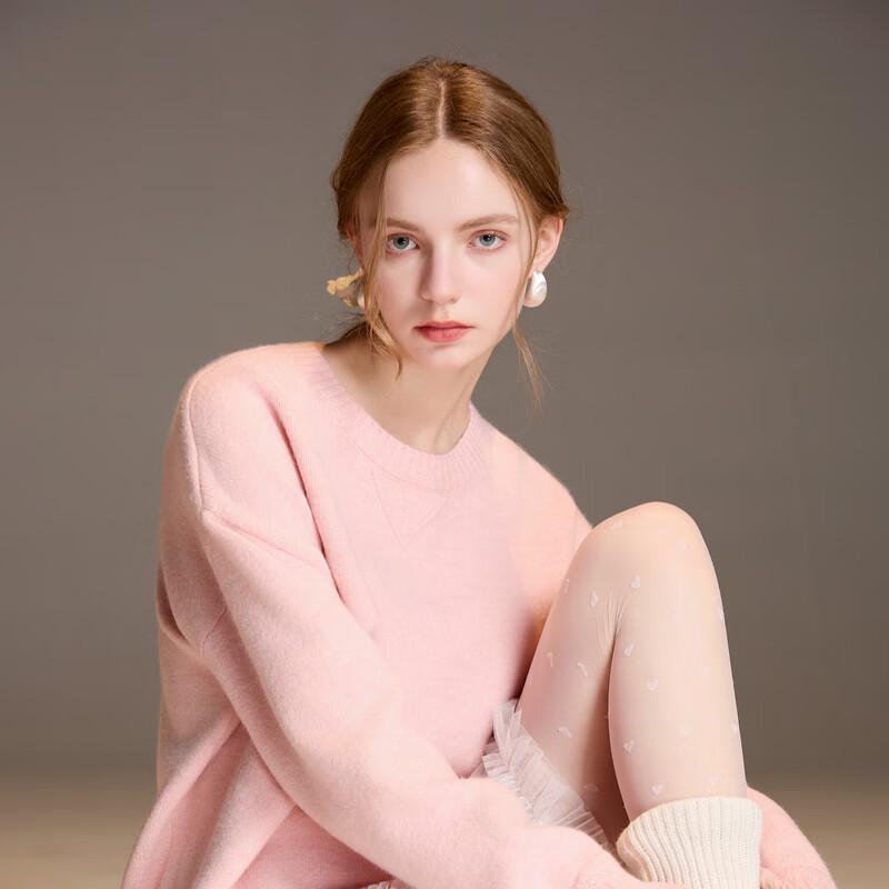 Sancai 2025 Winter Loose Round Neck Knitted Pullover