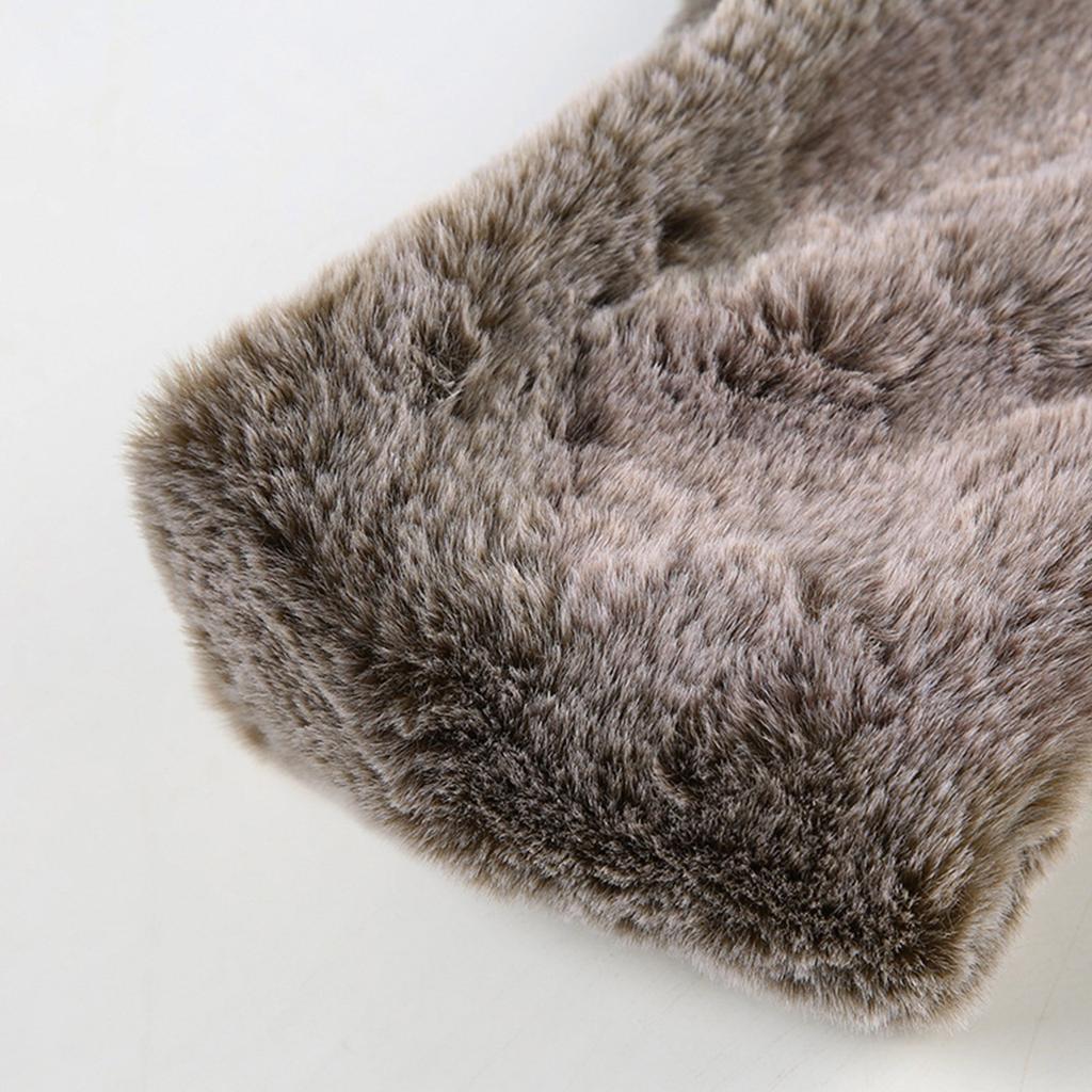 Furred Belt Waistband Tie Belt Unique Plush Luxurious Maillard Color Belt Waistband Tie Belt for Dress