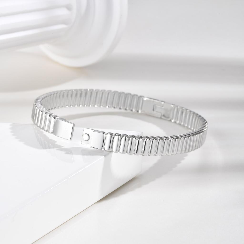 Stainless Steel Bangle Bracelet Women,18k IP Gold Plated Waterproof  Minimalist Designer Inspired Jewelry Gift