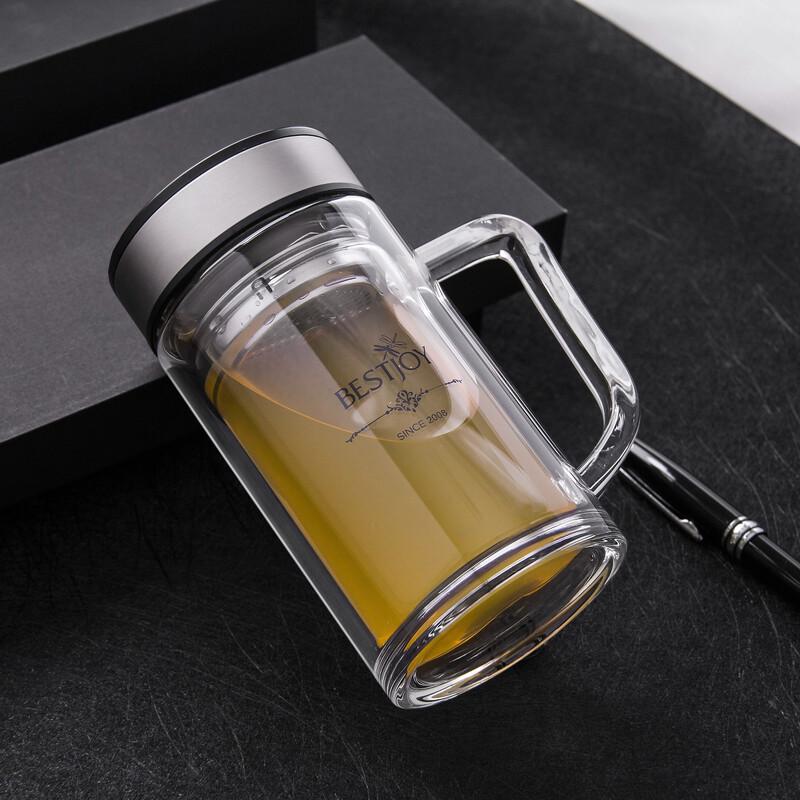 Fuguan Shixi Double-Layer Borosilicate Glass Cup