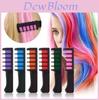Ensemble Cadeau Idéal 6 Couleurs Non Toxiques Crayons Craie Cheveux Paillettes Métalliques Pour Coloration Cheveux Sûre Et Amusante