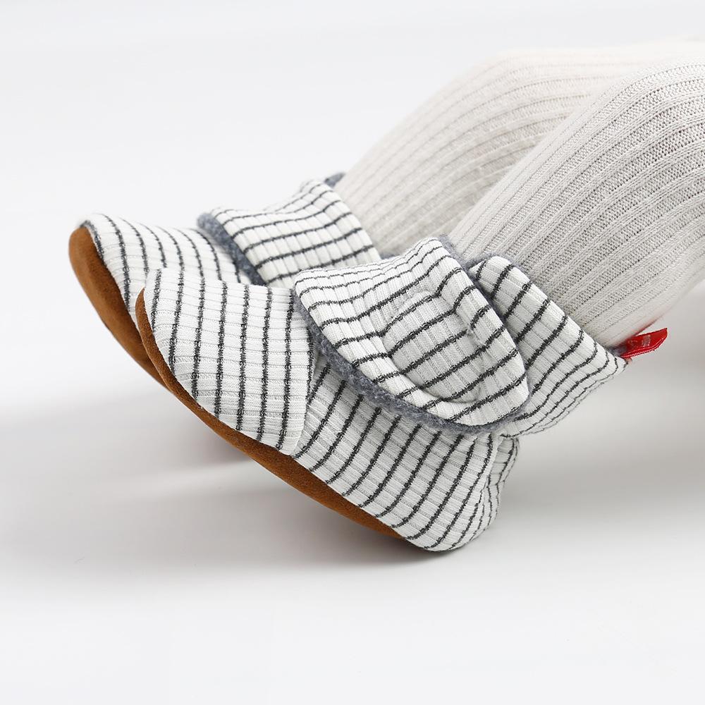 MYGGPP Autumn and Winter Striped Cotton Shoes Cotton Boots Baby Shoes Warm Shoes Baby Shoes Toddler Shoes