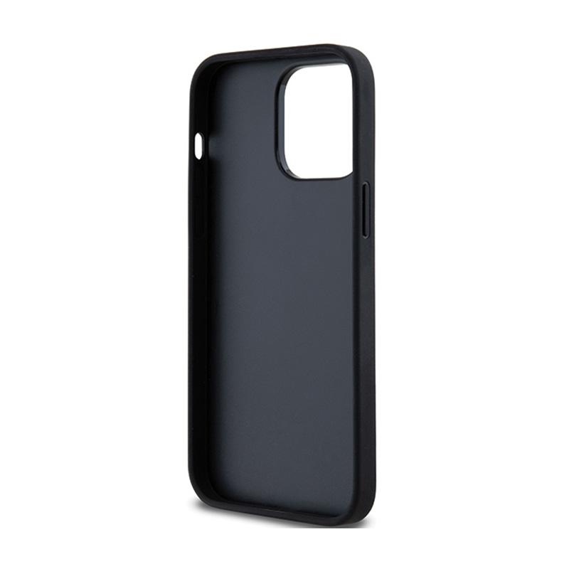 Dkny Leather Mono Stripe & Metal Logo - Etui Iphone 14 Pro (Czarny)