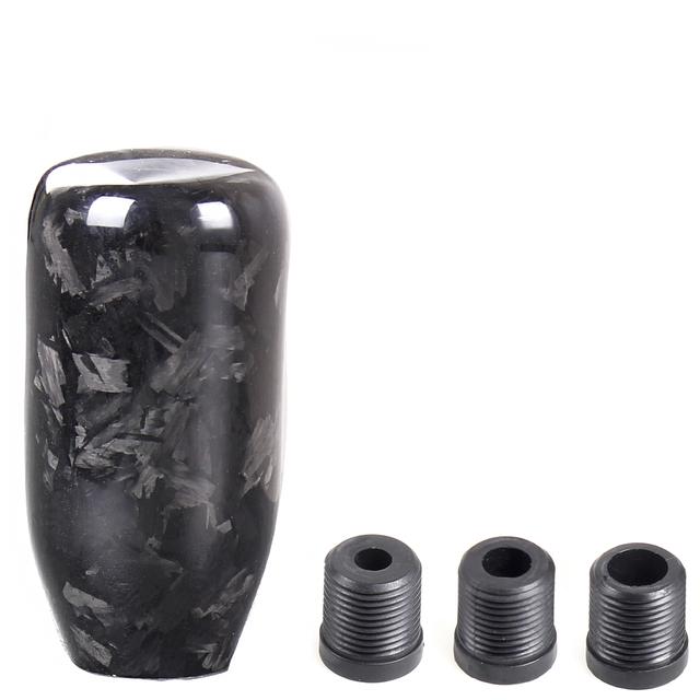 RASTP-Car Gear Shift Knob Forged Pattern Carbon Fiber Manual Transmission Shift Head for Most Car Decorations  Accessories