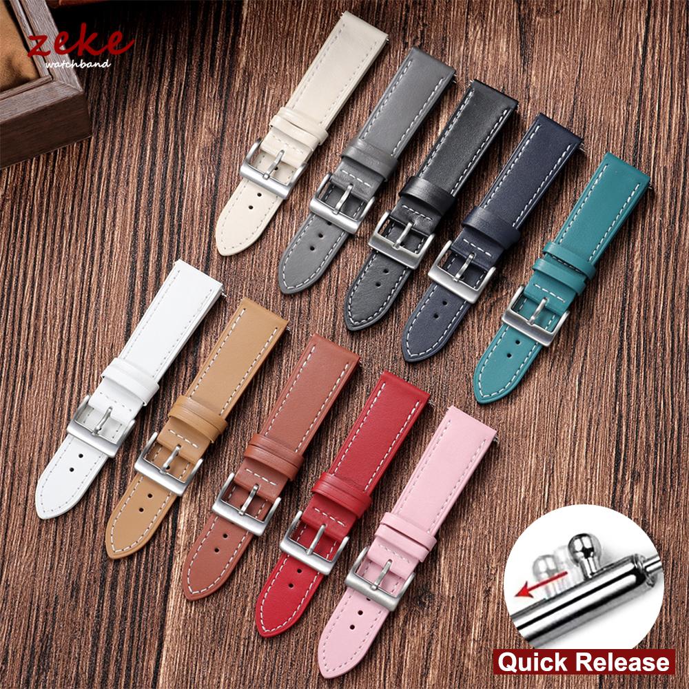 Cinturino per Orologio in Pelle di Mucca Marrone Premium con Rilascio Rapido 18mm 20mm 22mm 24mm Cinturini per Orologio in Vera Pelle Top Grain per Uomo Donna