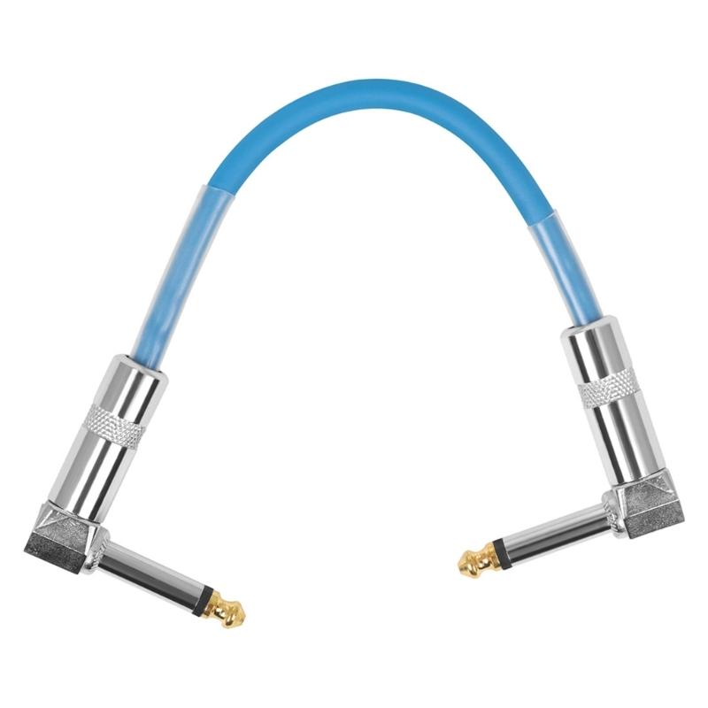 Guitar Patches Cables 6.35mm Right Angle Guitar Effect Pedal Cables Low Noise and Good Quality Guitar Effect Pedals Plug