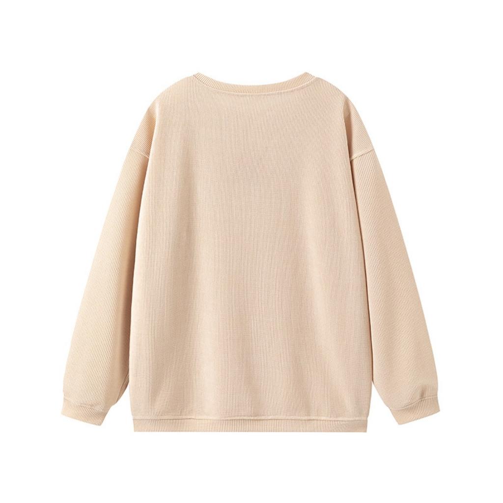 Autumn and Winter Comfortable Casual Pullover Loose Round Neck Fashionable Long Sleeved Sweatshirt for Women