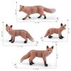 Simulated Red Fox Firefox Fox Model 4 Forest Animal Sand Table Decorative Static Ornament Toy