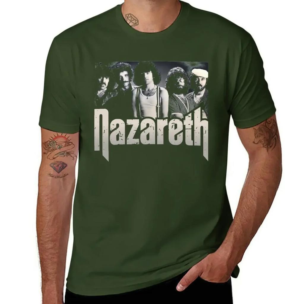 NAZARETH BAND T-Shirt Plus Size Tops Vintage Clothes Plain Black T Shirts Men