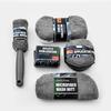 9-piece car wash and cleaning set, including a chenille car wash glove, a wax applicator, a wheel brush and a car detailing tool set