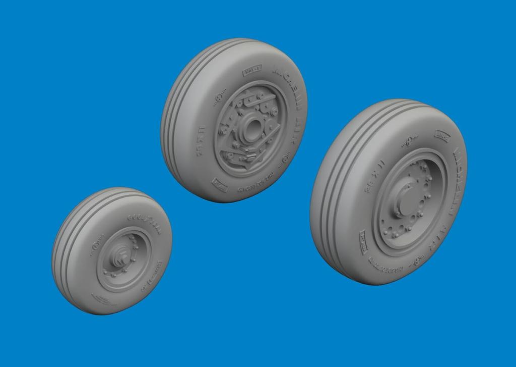 Eduard 1/72 A-10C Wheels (for Great Wall) Plastic Model Kit Parts EDU672420 (Airplane)