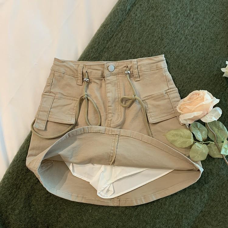 Spicy Girl High-Waisted Denim Mini Skirt - Autumn 2025 Korean Retro Style