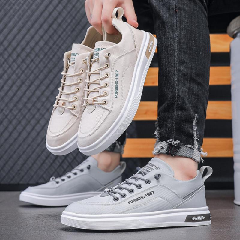 Summer Thin Men's Shoes Breathable Canvas Slip-on Shoes Sports Casual Work Shoes