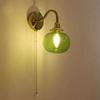 LED retro curved tube glass lampshade wall lamp bedroom bedside lamp dining hall corridor study decoration atmosphere lighting