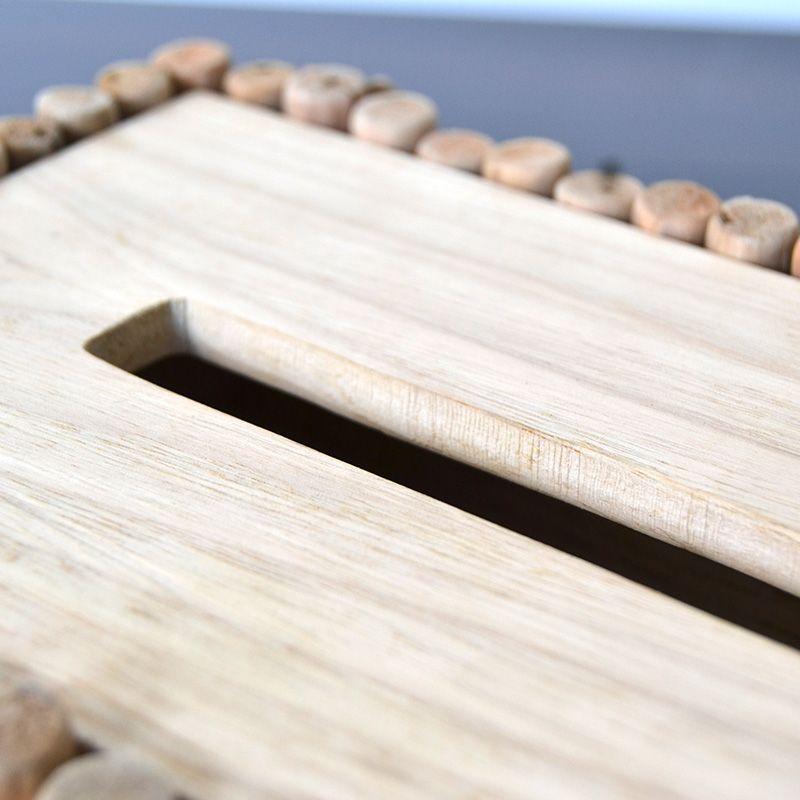 Handmade solid wood tissue box Nordic simple creative home living room coffee table dining table paper box