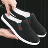 Men Cloth Slippers with Anti Slip Round Toe No Heel Breathable Simple Men Shoes Four Season Universal Home-based Slippers