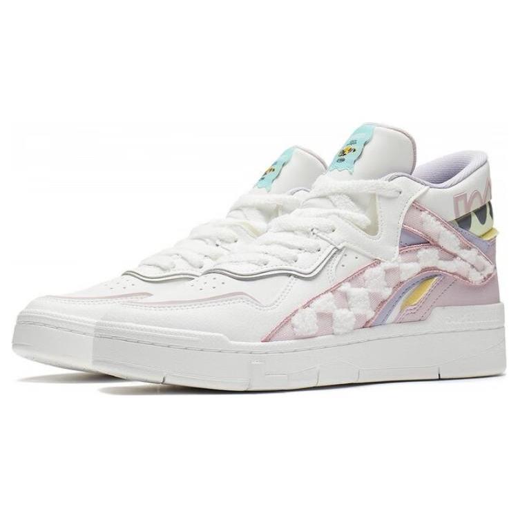 Li Ning X Disney Wave Midprm Leather Trendy Slip Resistant, Abrasion Resistant, Lightweight High Top Skateboard Shoes AGCS152-2