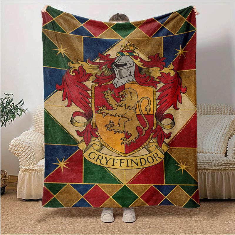 Gryffindor House Crest Poster - Hogwarts School of Witchcraft and WizardryPrint Blanket, Soft Blanket For Sofa Office Bed And Travelling Dau