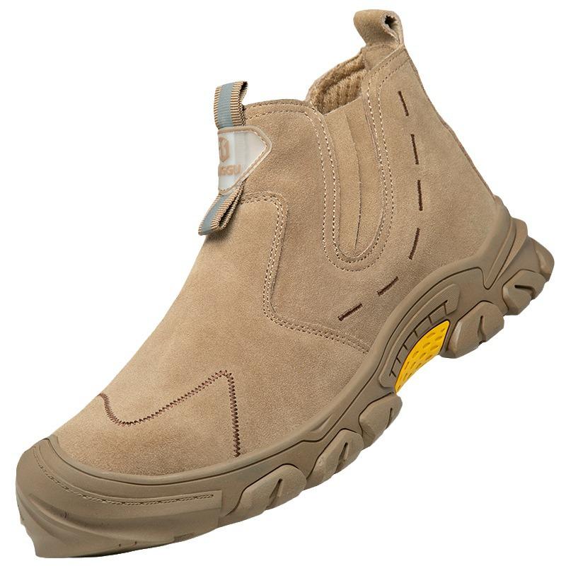 Men's Steel Toe Non-Slip Welding Work Shoes - High-Density, Anti-Smashing, Anti-Puncture, Wear-Resistant Safety Footwear