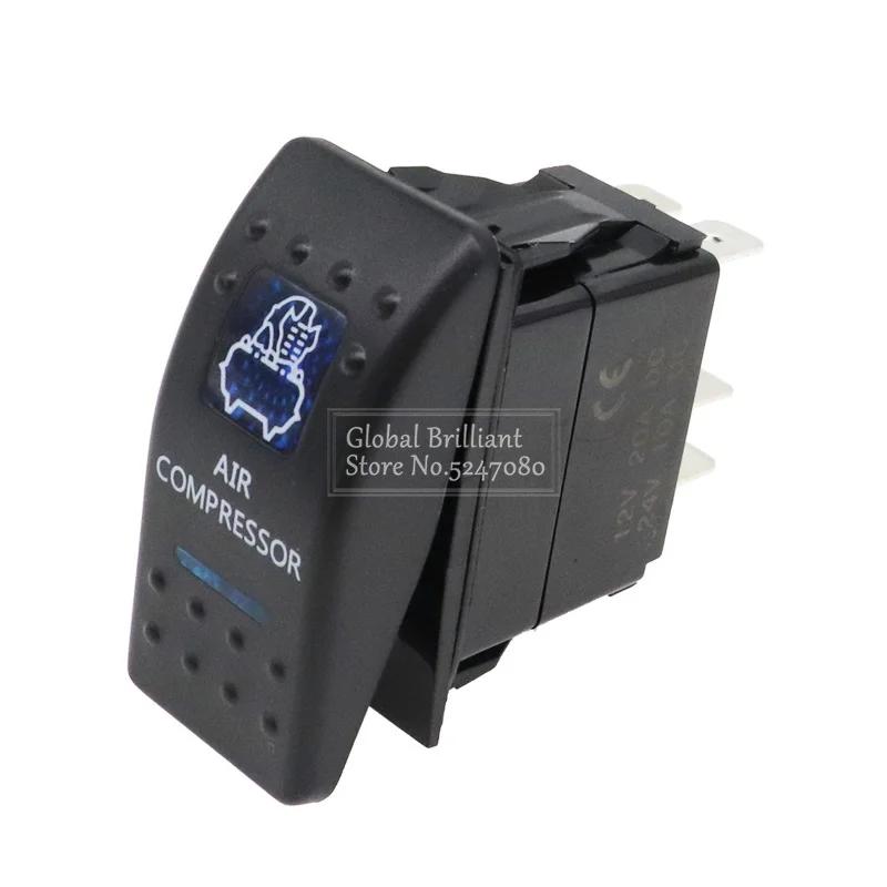 12V / 24V Car Boat Caravan Rocker Switches Waterpoof  Rocker Switch Dual Blue LED Light HORN ROOF LED LIGHT BAR