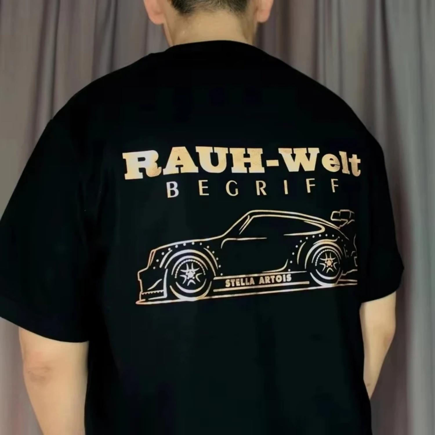 

Japanese Classic JDM Poten Clean RWB Motorcycle Printed T-shirt Men Women Oversize Cotton Tee Unisex Clothing Harajuku Y2k Tops S чёрный