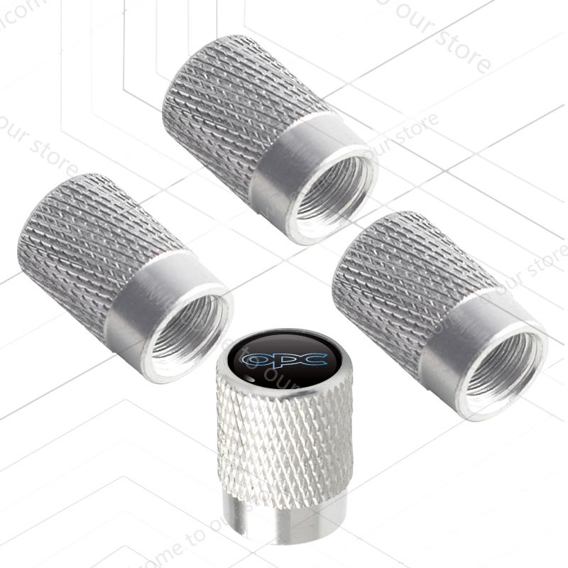 4Pcs/Set For OPC Line LOGO Badge Opel Corsa Ampera Astra Adam Mokka Vauxhall Vectra Car Wheel Tire Valve Caps Tyre Stem Covers
