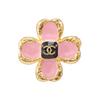 Chanel [23K New Products] Classic Double C Pink Flower Metal Metal Stud Earrings Women's Pink