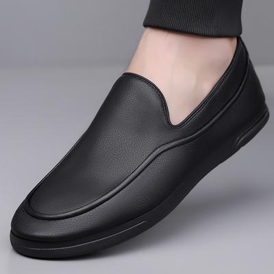 Soft Leather Shoes for Men Luxury Cowhide Casual Shoes Classics Black Business Shoe Mens Loafers Soft Driving Shoes Oxford Flats