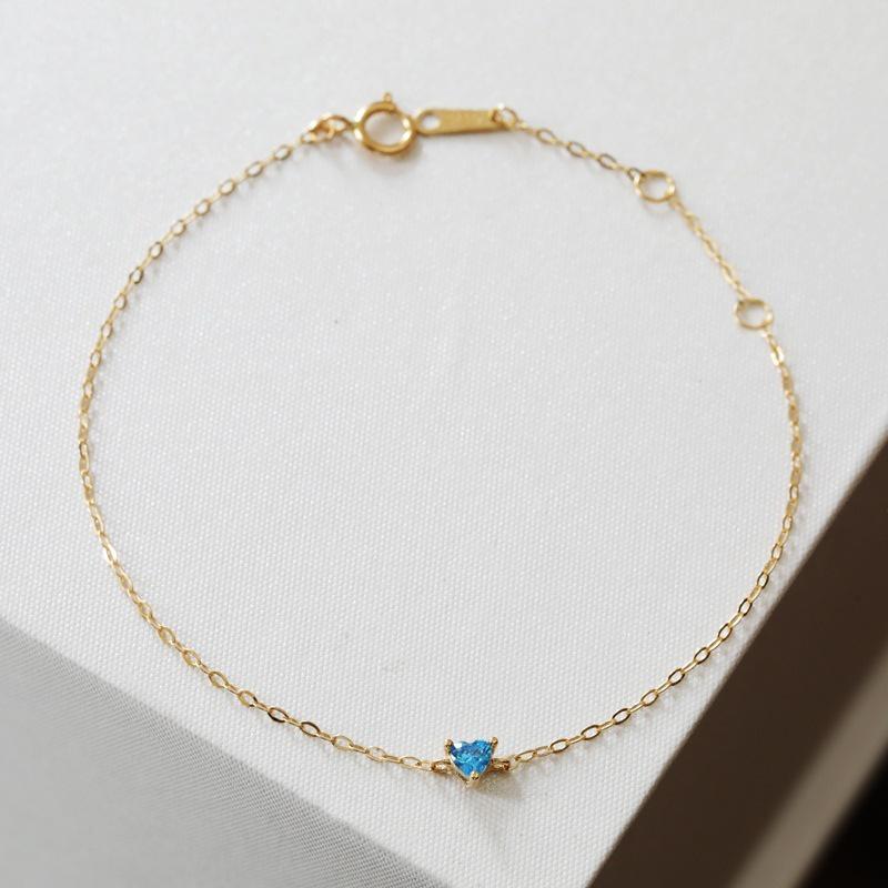 Blue Mood S925 Sterling Silver 18K Gold-Plated Bracelet with Zircon for Women Sterling Silver золотой