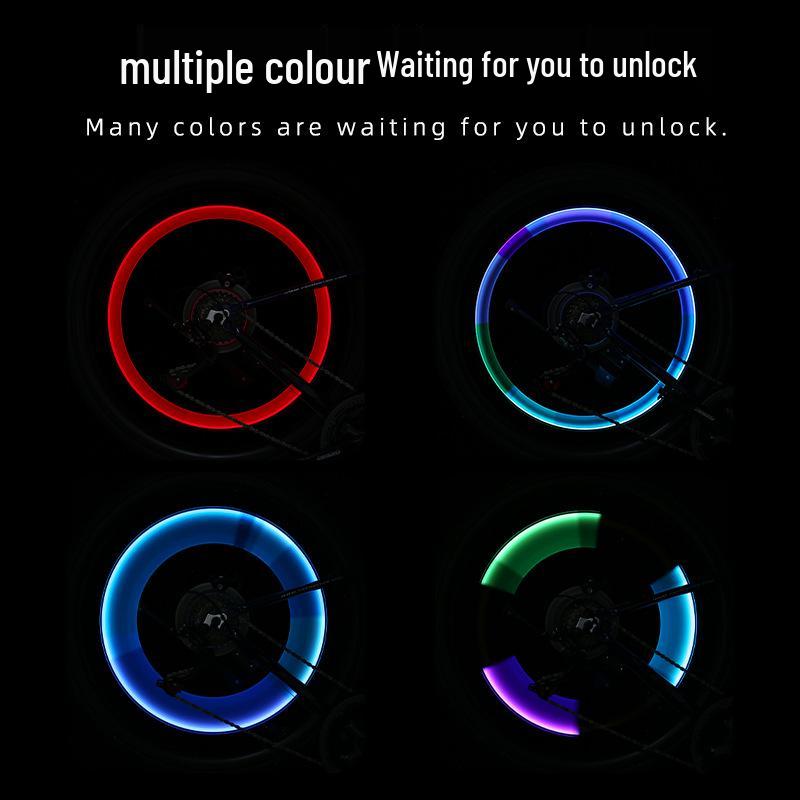 Fluorescent Bicycle Wheel Valve Lights for Mountain Bikes