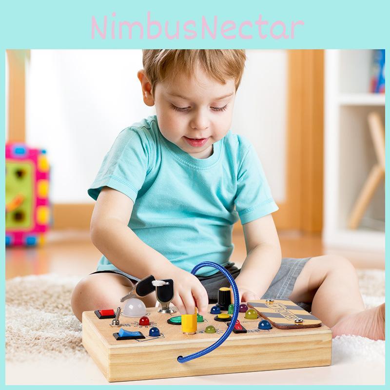 Wooden Led Switch Analog Circuit Board Children Puzzle Toy For Early Learning And Brain Development