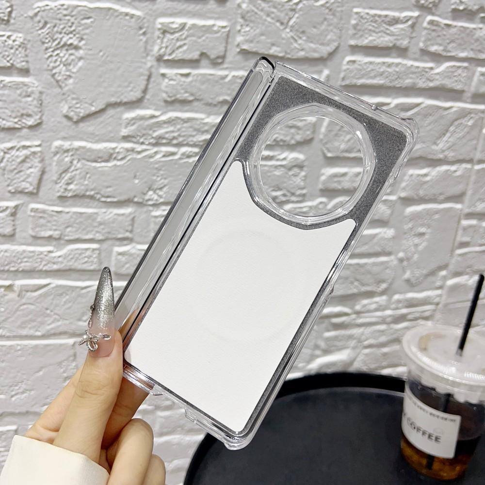Für Huawei Honor Magic V5 Hülle Harte PU-Scharnier Magnetisches kabelloses Laden Schutzhülle Rückseite Für Magic V5 Handyhülle
