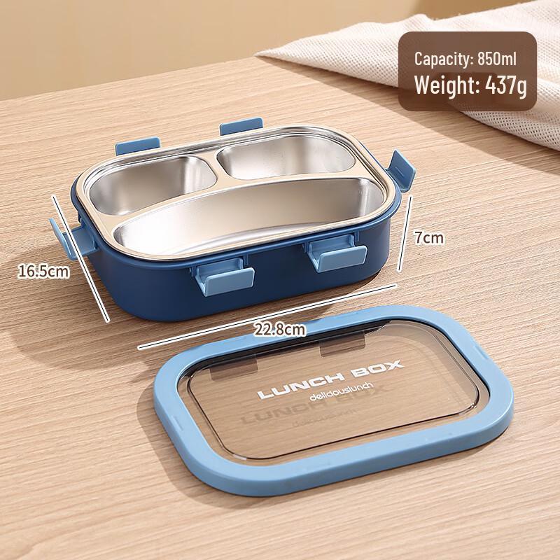 Portable 304 Stainless Steel Lunch Box with Soup Bowl