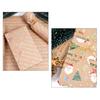 Christmas Wrapping Paper Vintage Thick Brown Holiday Gift Wrap with Christmas Tree Truck Snowflake