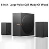8 Inch High Power Wooden Bass Speaker Full-Range Subwoofer Bluetooth Speaker 2.1 Active Speaker For Computer TV Home Desktop Set