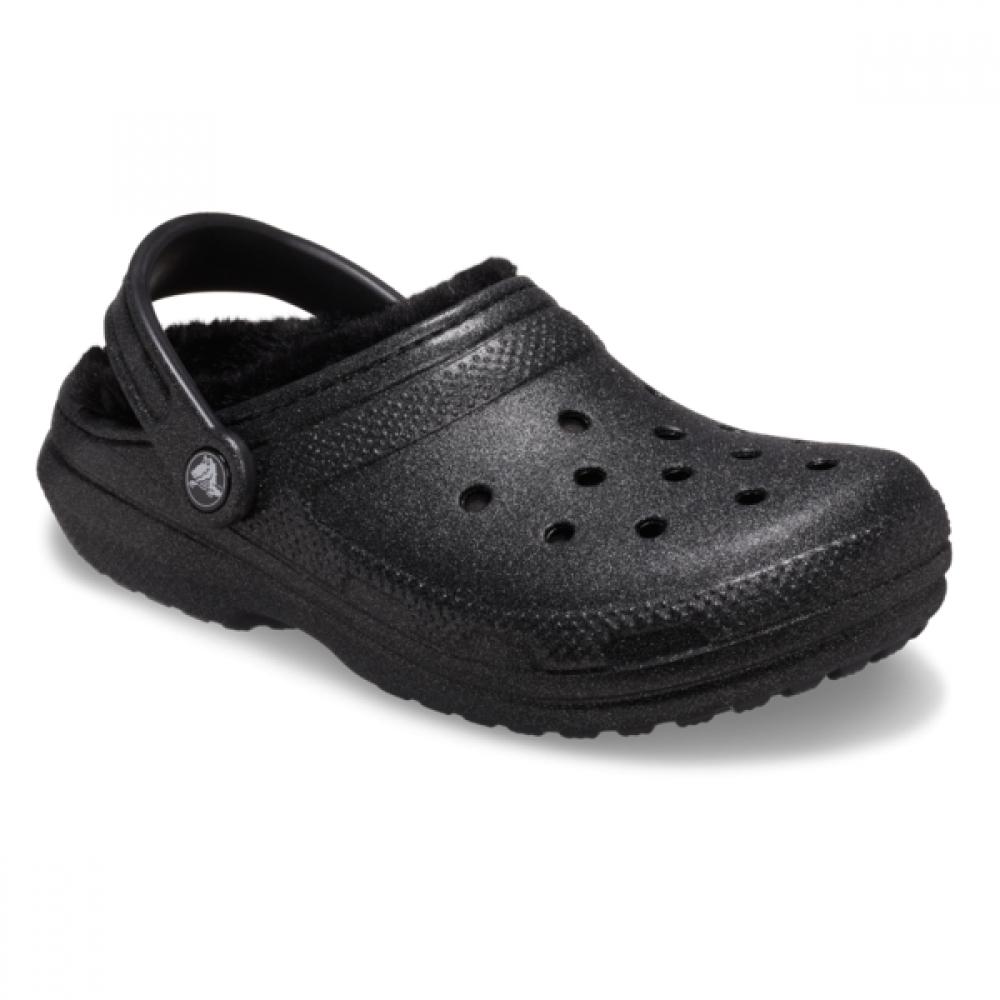 Crocs Unisex Classic Fuzz Lined Glitter Clog 211928 001 Crocs Sandals Slippers Gibbitz Daily