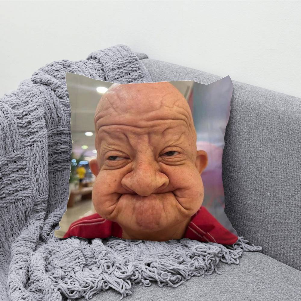 Ful Man-memes Kuddfodral Tryck Polyesterfiber 40X40 cm Hem Soffa Slängkudde Överdrag Dekoration