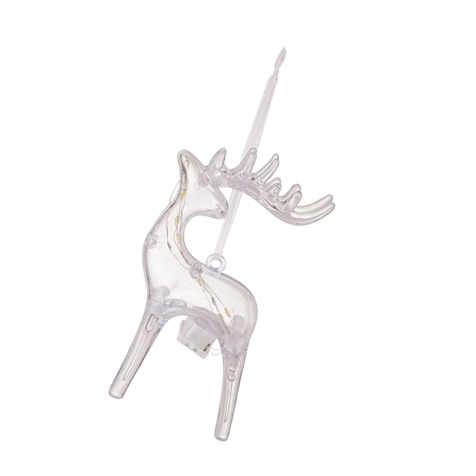 Acrylic Christmas Ornament Pendants LED Light Christmas Tree Decoration Acrylic Clear Ornament with Festival Designs