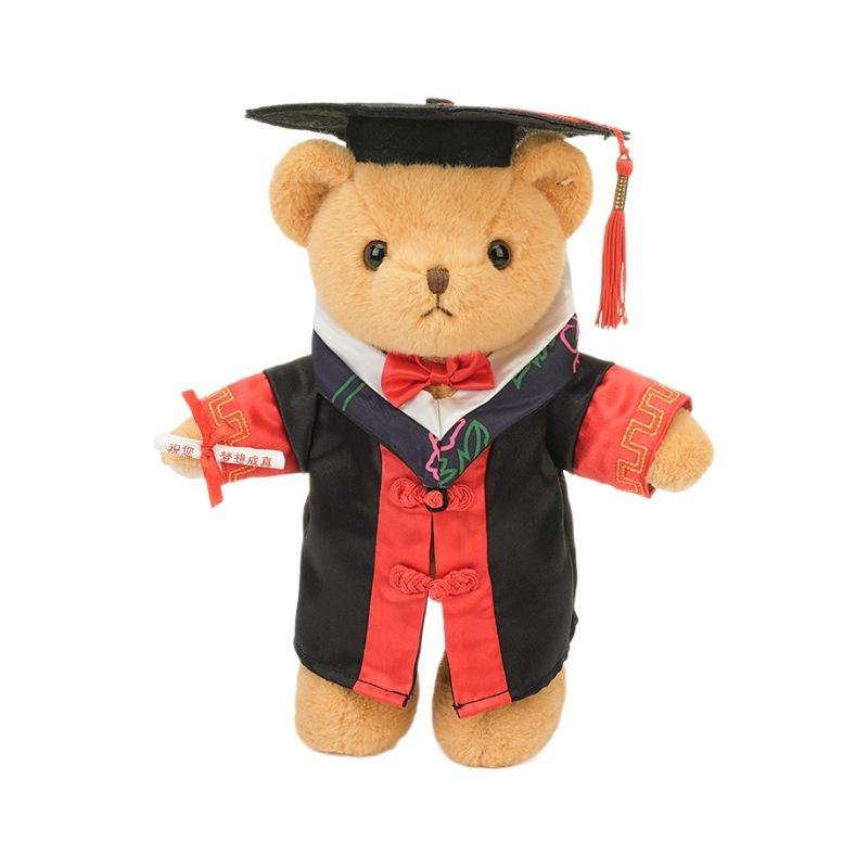 Hug Baby Doctor Bear Doll Master's Degree Graduation Season Bear Plush Toy Bachelor's Uniform Bear Rag Doll