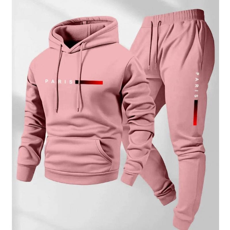 Tuta con felpa con cappuccio da uomo Set Tuta Misto cotone Abbigliamento da casa Giovani Adulti