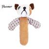 Puppy Teething Relief Toys Squeaky Plush Dog Toy, Cute Animal Shape, Durable Corduroy Crinkle Paper Chew Interactive Training for Dogs Pet Teeth