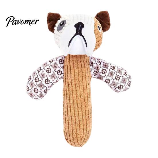 Puppy Teething Relief Toys Squeaky Plush Dog Toy, Cute Animal Shape, Durable Corduroy Crinkle Paper Chew Interactive Training for Dogs Pet Teeth