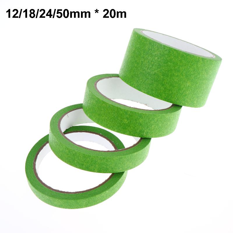 4 шт. Малярная лента разных размеров, синяя/зеленая/желтая - Высококачественная маскирующая лента, легко снимаемая, для дома и офиса