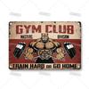 Artisian Funny Sport Metal Sign Fitness Tin Poster Gym Decorative Plate Wall Decor Garage Bar Pub Club Hotel Cafe Kitchen Home