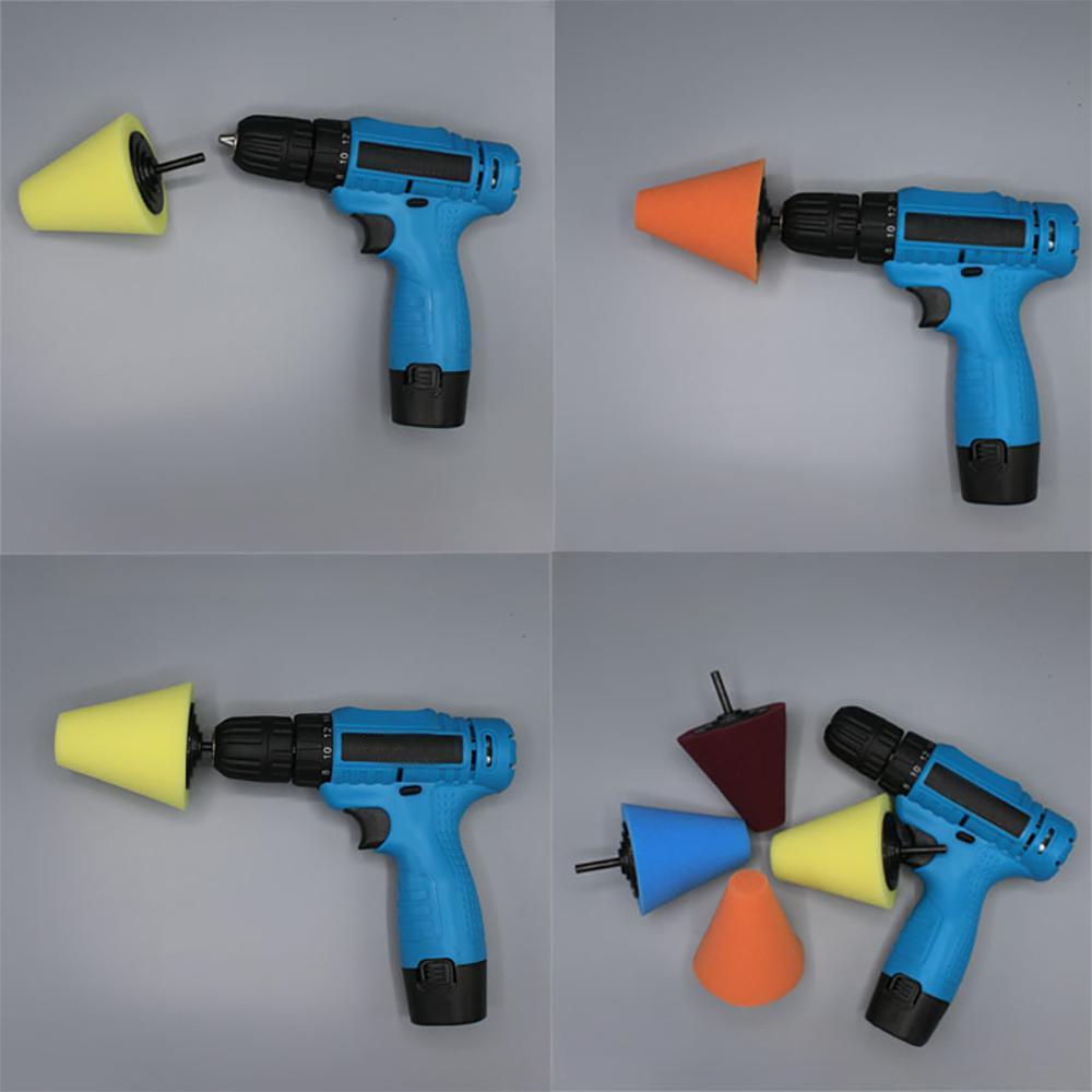 Conical Sponge Buffing Polishing Cone for Automotive Car Tire Hub Care Metal Polish Cleaning Foam Pad Sponge Polish Wheel Tool